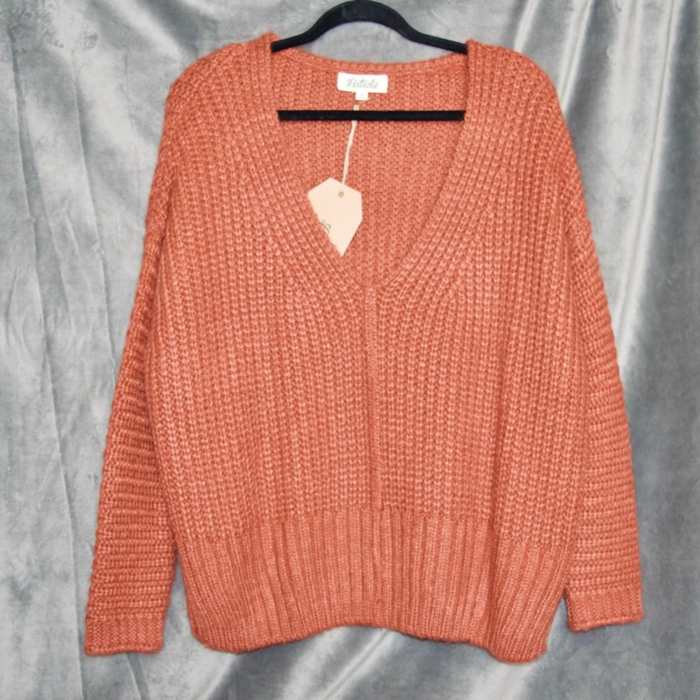 Oversized T-Neck Sweater